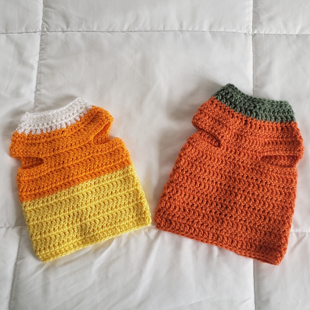 NWOT Duo of pet fall-themed sweaters